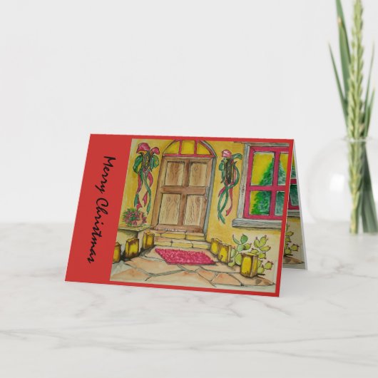 Zuidwestelijke de deuringang i van Kerstmis Feestdagen Kaart (Voorkant)