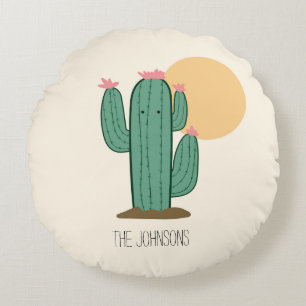 Zuidwestelijke decor cactus kussensloop rond kussen