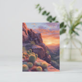 Zuidwestelijke Desert Canyon Sunset Briefkaart (Staand voorkant)