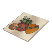 Zuidwestelijke faux gebrandschilderd glas decor tegeltje (Zijkant)