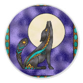 Zuidwestelijke Faux Glas in lood keramische knop (Voorkant)