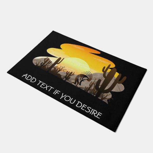 Zuidwestelijke fluit spelen Kokopelli deurmat (Schuin)