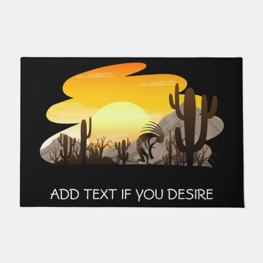 Zuidwestelijke fluit spelen Kokopelli deurmat (Voorkant)