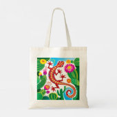 Zuidwestelijke gekko met cactusbloesems tote bag (Achterkant)