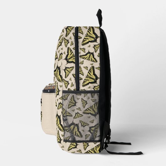 Zuidwestelijke Gele Swallowtail Vlinders op Beige Bedrukte Rugzak (Rechts)