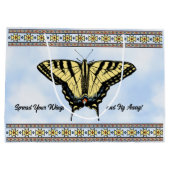 Zuidwestelijke gele vlinder gepersonaliseerd groot cadeauzakje (Achterkant)