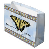 Zuidwestelijke gele vlinder gepersonaliseerd groot cadeauzakje (Achterkant Gekanteld)