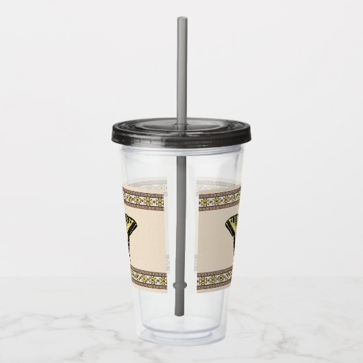 Zuidwestelijke gele zandstaartvlinder acryl drinkbeker (Rechts)