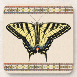 Zuidwestelijke gele zandstaartvlinder bier onderzetter