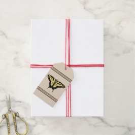 Zuidwestelijke gele zandstaartvlinder cadeaulabel