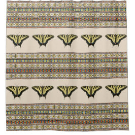 Zuidwestelijke gele zandstaartvlinder douchegordijn