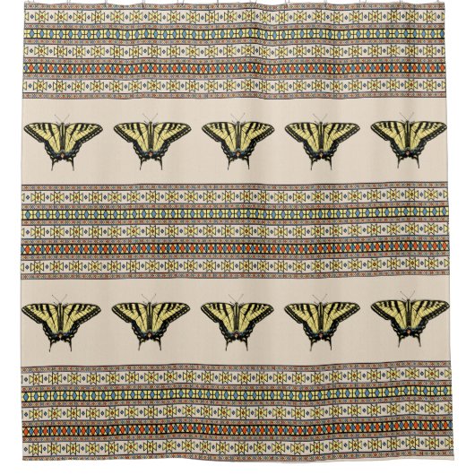 Zuidwestelijke gele zandstaartvlinder douchegordijn (Voorkant)