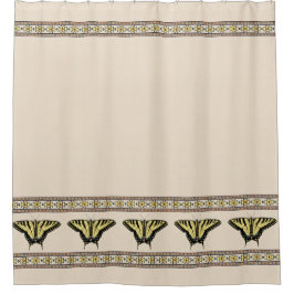 Zuidwestelijke gele zandstaartvlinder douchegordijn