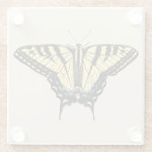 Zuidwestelijke gele zandstaartvlinder glazen onderzetter (Achterkant)