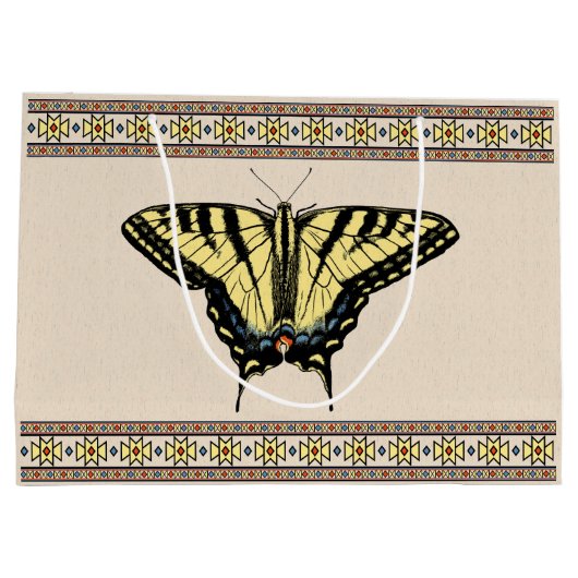 Zuidwestelijke gele zandstaartvlinder groot cadeauzakje (Achterkant)