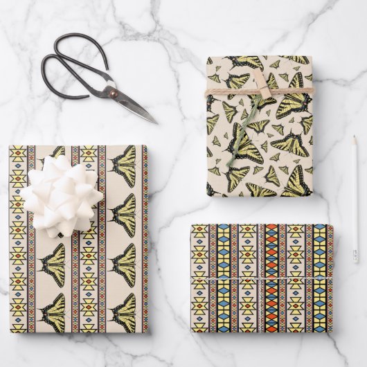 Zuidwestelijke gele zandstaartvlinder inpakpapier vel (Voorkant)