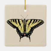 Zuidwestelijke gele zandstaartvlinder keramisch ornament (Achterkant)