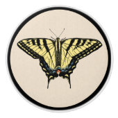 Zuidwestelijke gele zandstaartvlinder keramische knop (Voorkant)