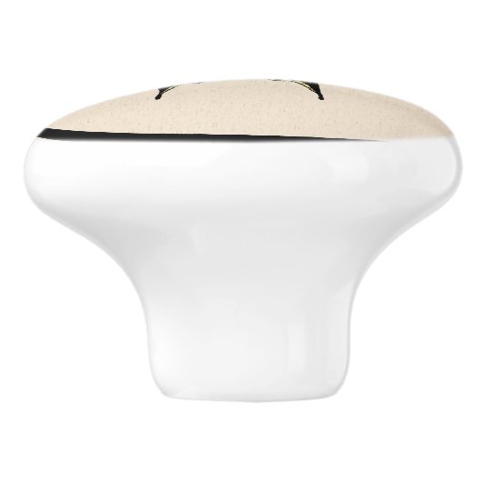 Zuidwestelijke gele zandstaartvlinder keramische knop (Zijkant)