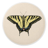 Zuidwestelijke gele zandstaartvlinder keramische knop (Voorkant)