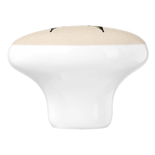 Zuidwestelijke gele zandstaartvlinder keramische knop (Zijkant)