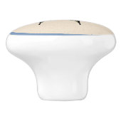 Zuidwestelijke gele zandstaartvlinder keramische knop (Zijkant)