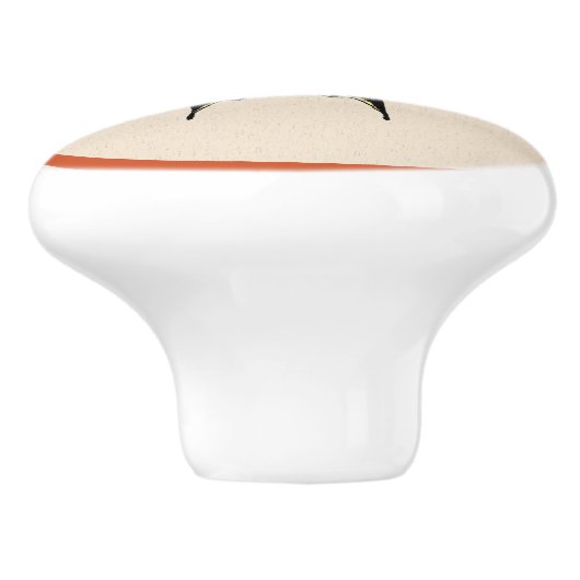 Zuidwestelijke gele zandstaartvlinder keramische knop (Zijkant)