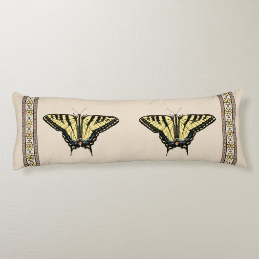 Zuidwestelijke gele zandstaartvlinder lichaamskussen (Achterkant)