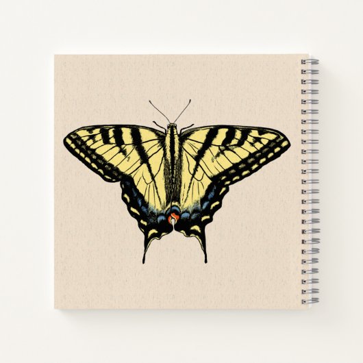 Zuidwestelijke gele zandstaartvlinder notitieboek (Achterkant)