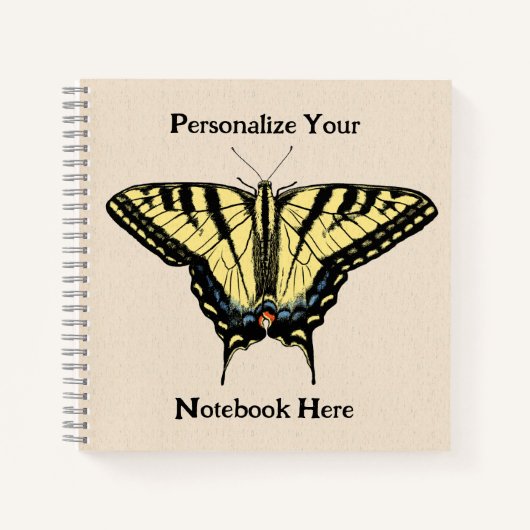 Zuidwestelijke gele zandstaartvlinder notitieboek (Voorkant)