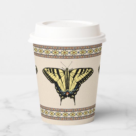 Zuidwestelijke gele zandstaartvlinder papieren bekers (Links)