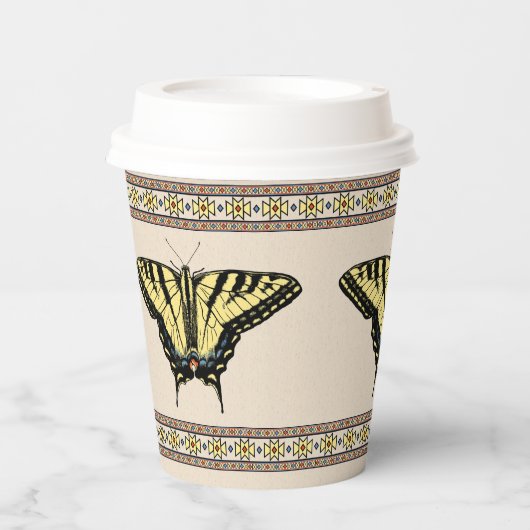 Zuidwestelijke gele zandstaartvlinder papieren bekers (Voorkant)