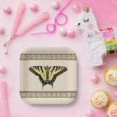 Zuidwestelijke gele zandstaartvlinder papieren bordje (Feest)