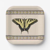 Zuidwestelijke gele zandstaartvlinder papieren bordje (Voorkant)