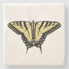 Zuidwestelijke gele zandstaartvlinder stenen onderzetter