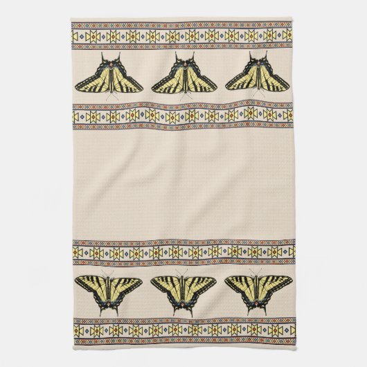 Zuidwestelijke gele zandstaartvlinder theedoek (Verticaal)