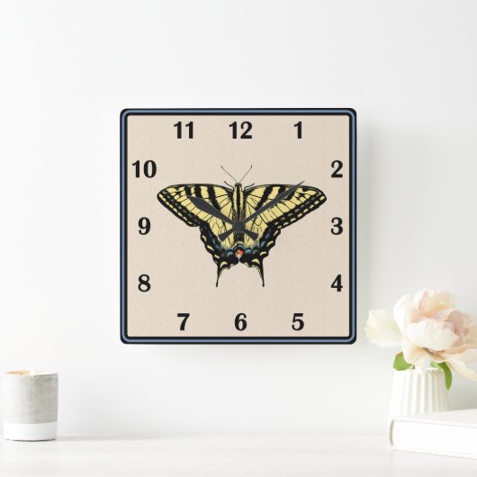 Zuidwestelijke gele zandstaartvlinder vierkante klok (Huis)