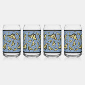 Zuidwestelijke gele zwaluwstaart vlinders blauw blikvorm glas (Achterkant)