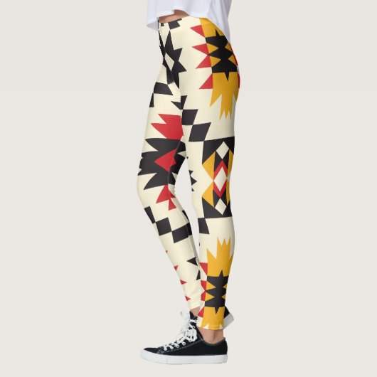 Zuidwestelijke geometrische afdruk leggings (Links)