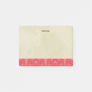 Zuidwestelijke geometrische grens op crème achterg post-it® notes
