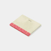 Zuidwestelijke geometrische grens op crème achterg post-it® notes (Schuin)