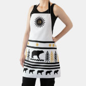 Zuidwestelijke Geometrische Navajo Zwart Beer Scho Schort (Insitu)