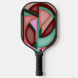 Zuidwestelijke geometrische symfonie midcentury ab pickleball paddle