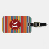 Zuidwestelijke gestreepte monogram bagagelabel (Voorkant horizontaal)