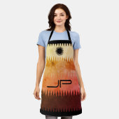 Zuidwestelijke Gradiënt Stijl Mozaïek Zon Schort (Gedragen)