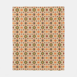 Zuidwestelijke groene en oranje fleece deken