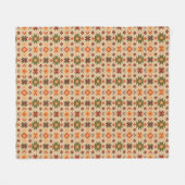 Zuidwestelijke groene en oranje fleece deken (Voorkant (Horizontaal))