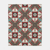 Zuidwestelijke Grote Print Aarde Tonen Fleece Deken (Voorkant)