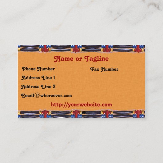 Zuidwestelijke haarpijp en veren visitekaartje (Achterkant)