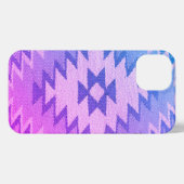 Zuidwestelijke iPhone Case - Helder blauw & Paarse Hoesje (Achterkant horizontaal)